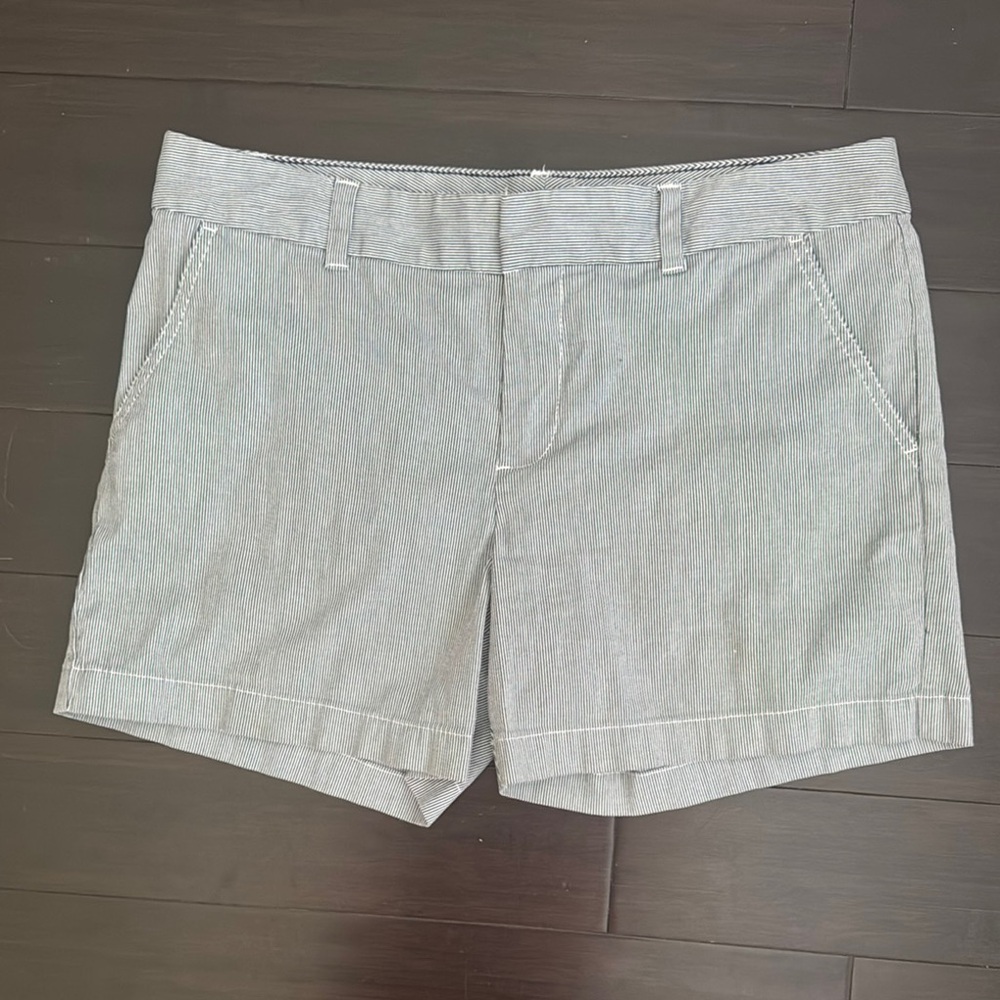 Women's Navy Striped Shorts
